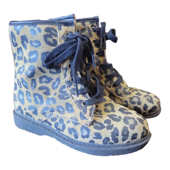Monkey Feet Shoes Kids Monkey Feet Usa Leopard Print Leather Combat